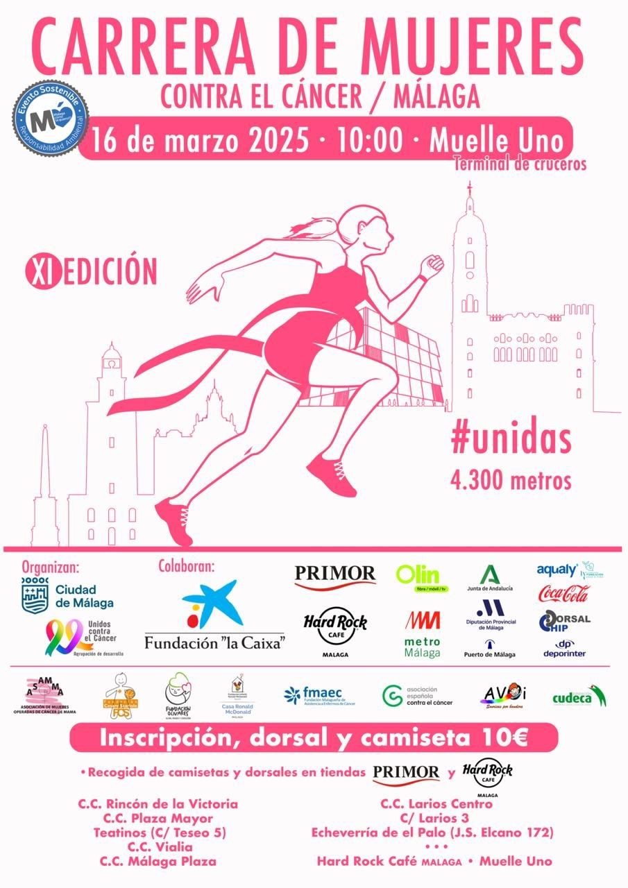 Carrera de mujeres contra el cáncer málaga