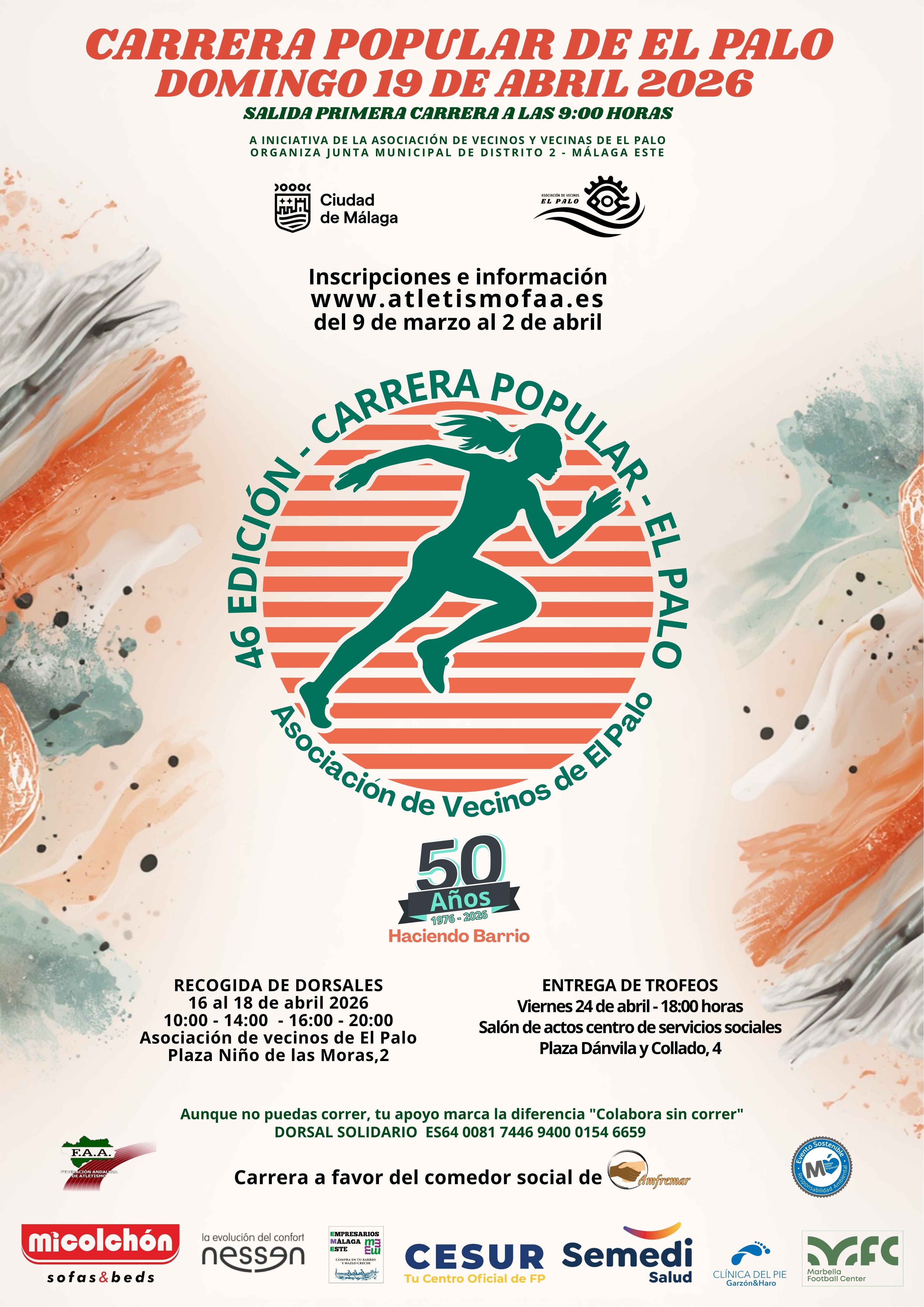 Cartel  46 carrera popular de El Palo